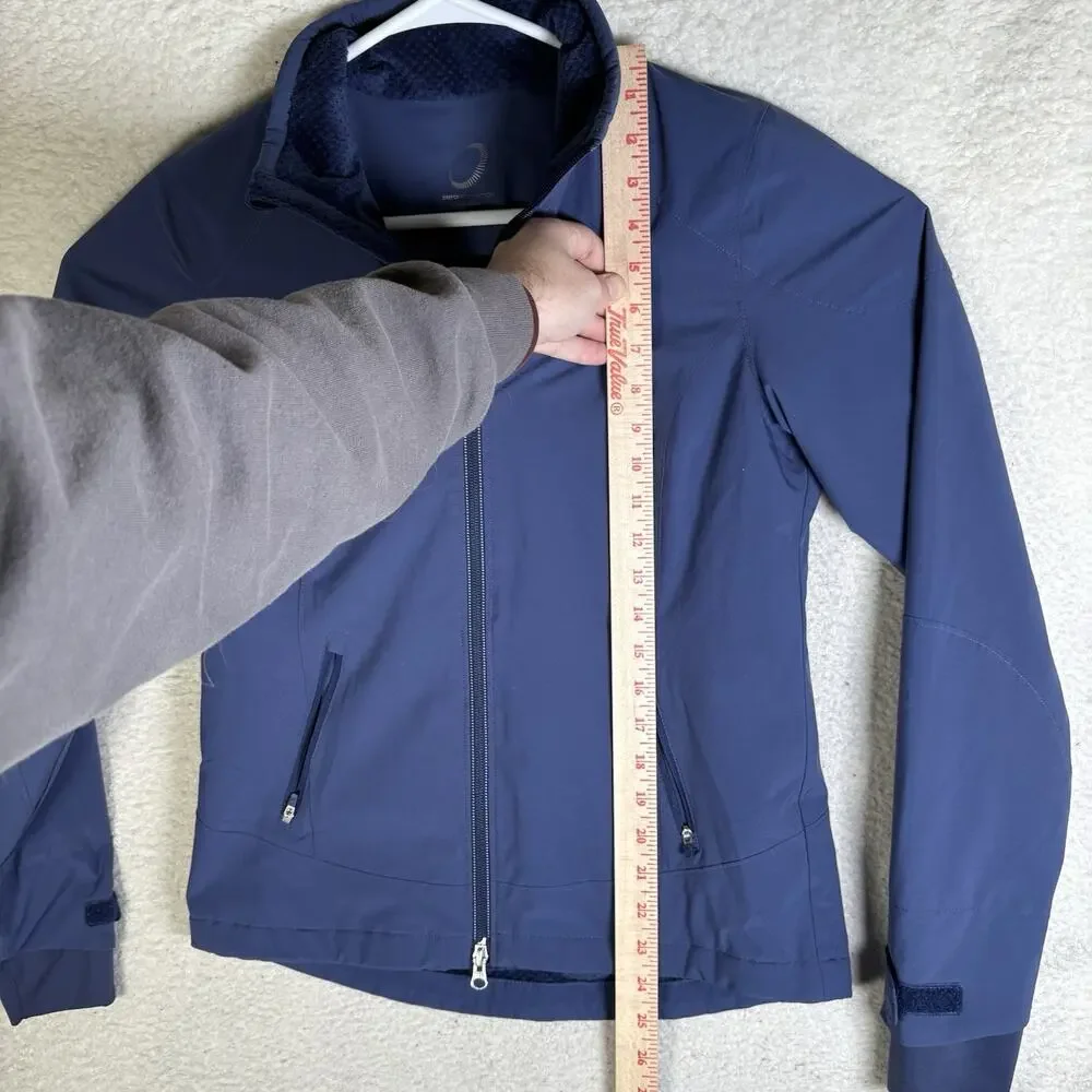 Zero Restriction Abbey Jacket Womens Small Blue Waterproof Waffle Lined Fleece